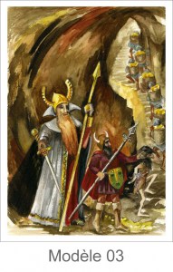 L'or du Rhin - Scène III  Wotan et Loge surveillent la livraison du trésor  par les Nibelungen.